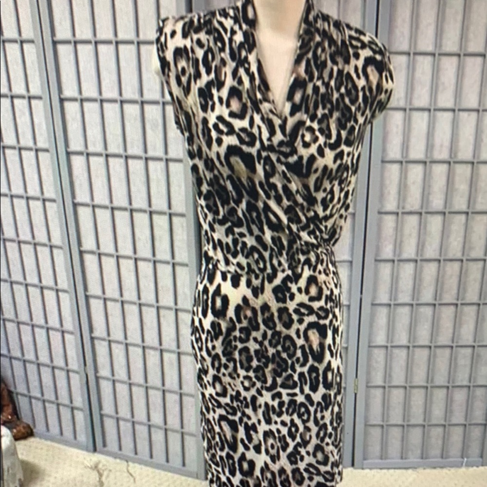 Leopard Print Wrap Dress